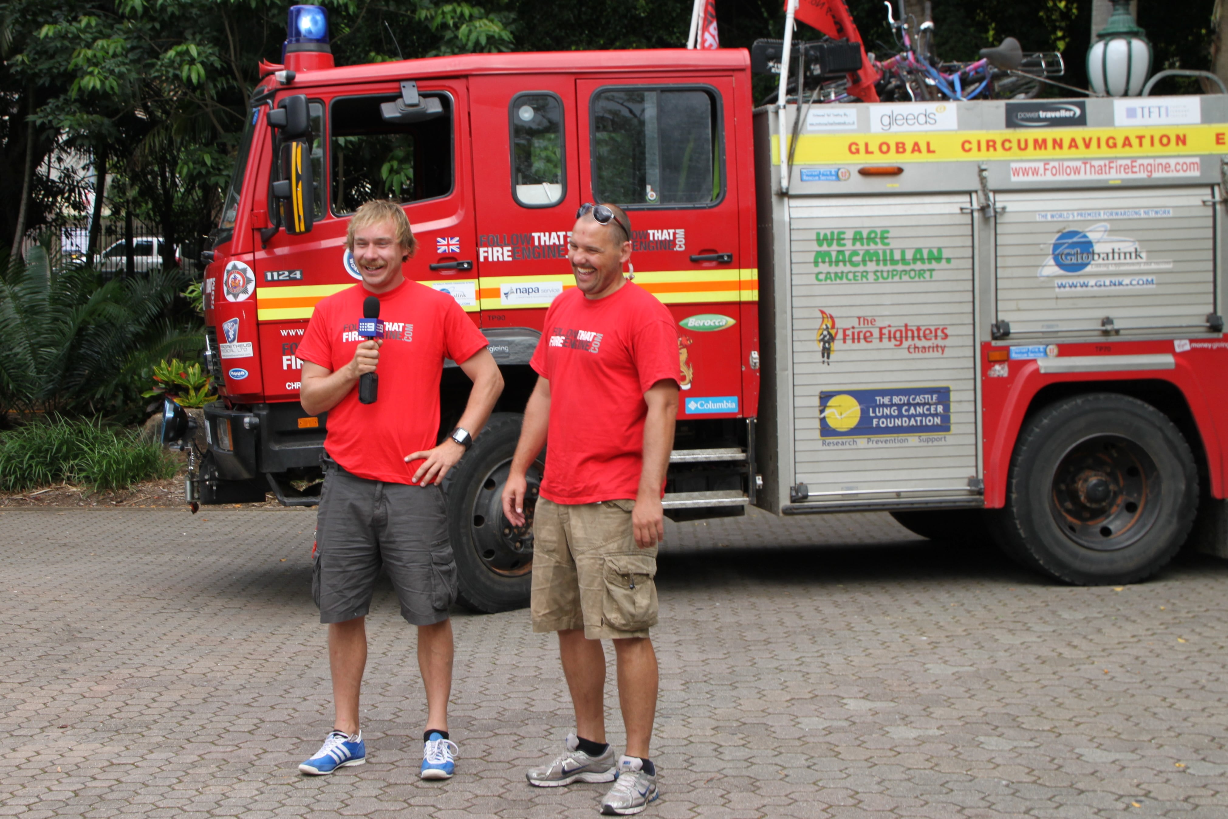 Co founders Steve Moore and Paul Barham on Follow that Fire Engine expedition