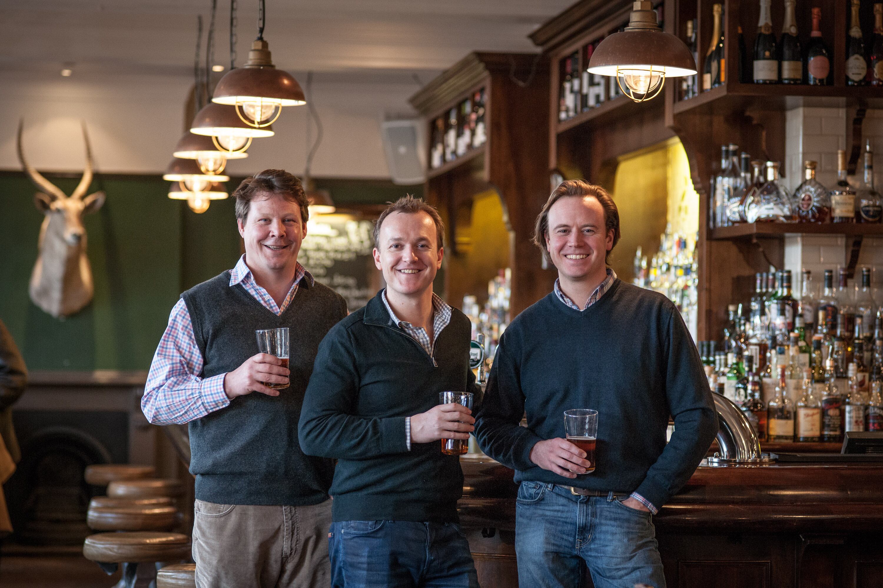 Small pubcos: Three Cheers' co-founders Tom Peake, Mark Reynolds, and Nick Fox