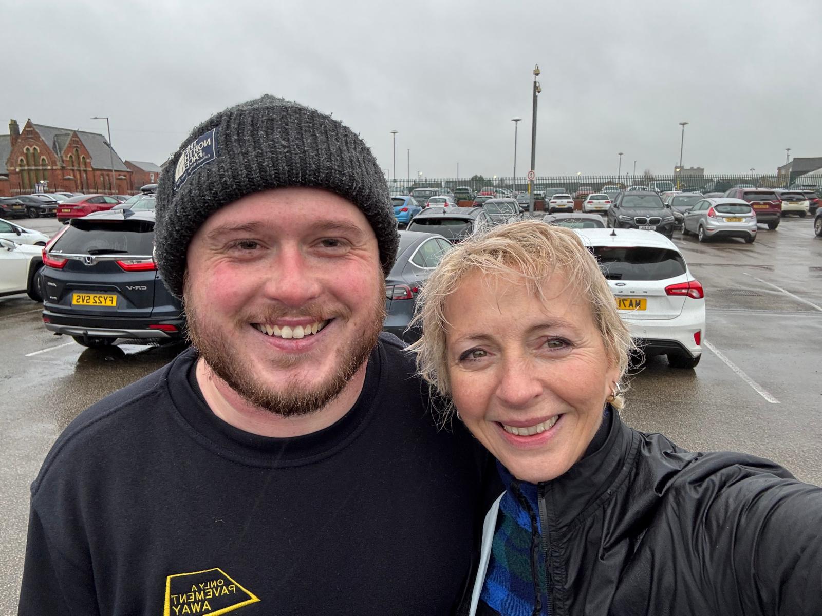 Rain or shine: Avani Solutions MD Amanda Thomson with Ben Woodley of Only A Pavement Away