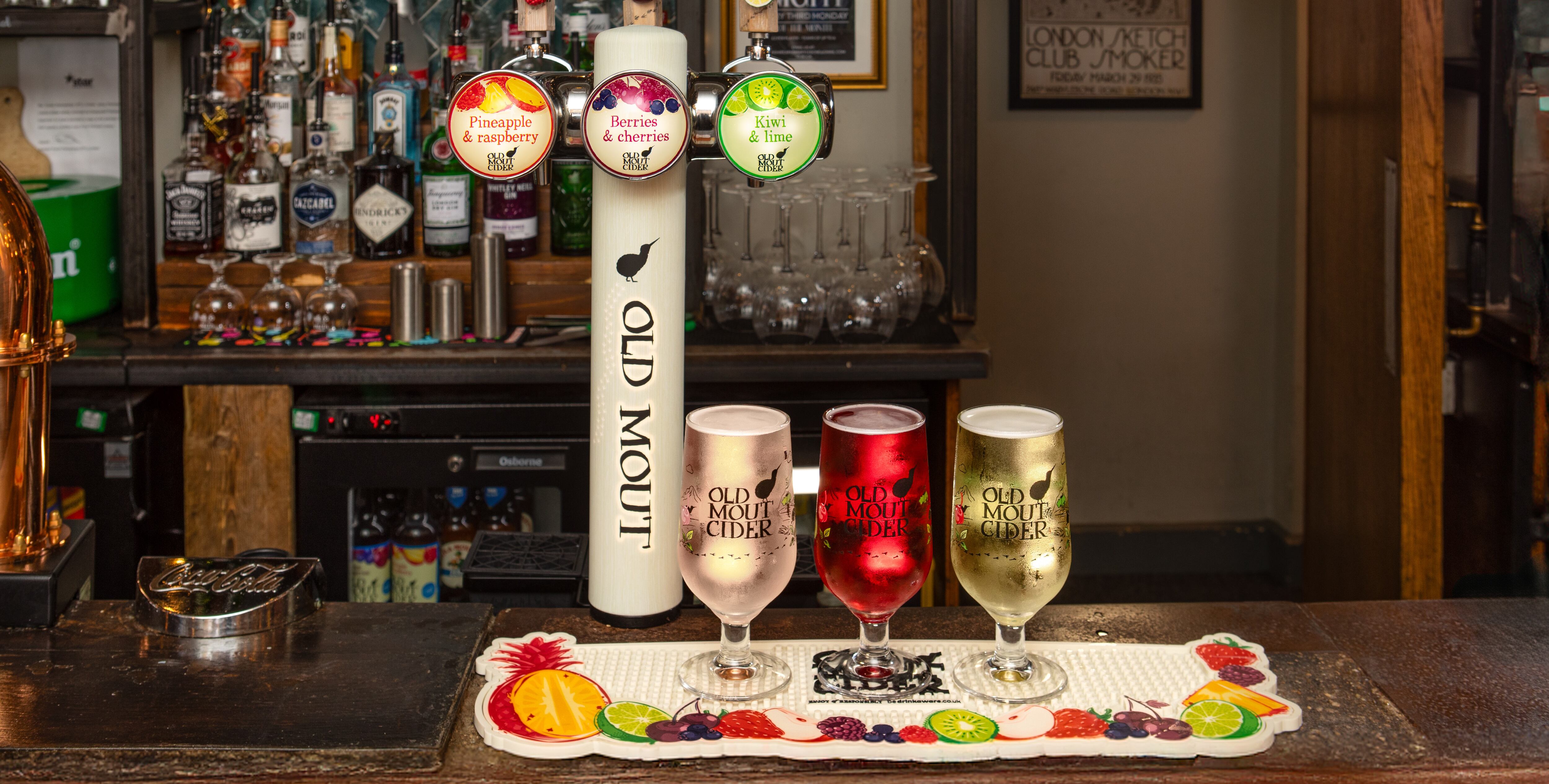 Old Mout Cider on tap on pub bar
