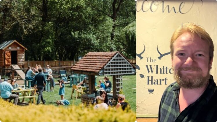 (Pictured: Onslow Arms pub Garden & publican Rob Barr)