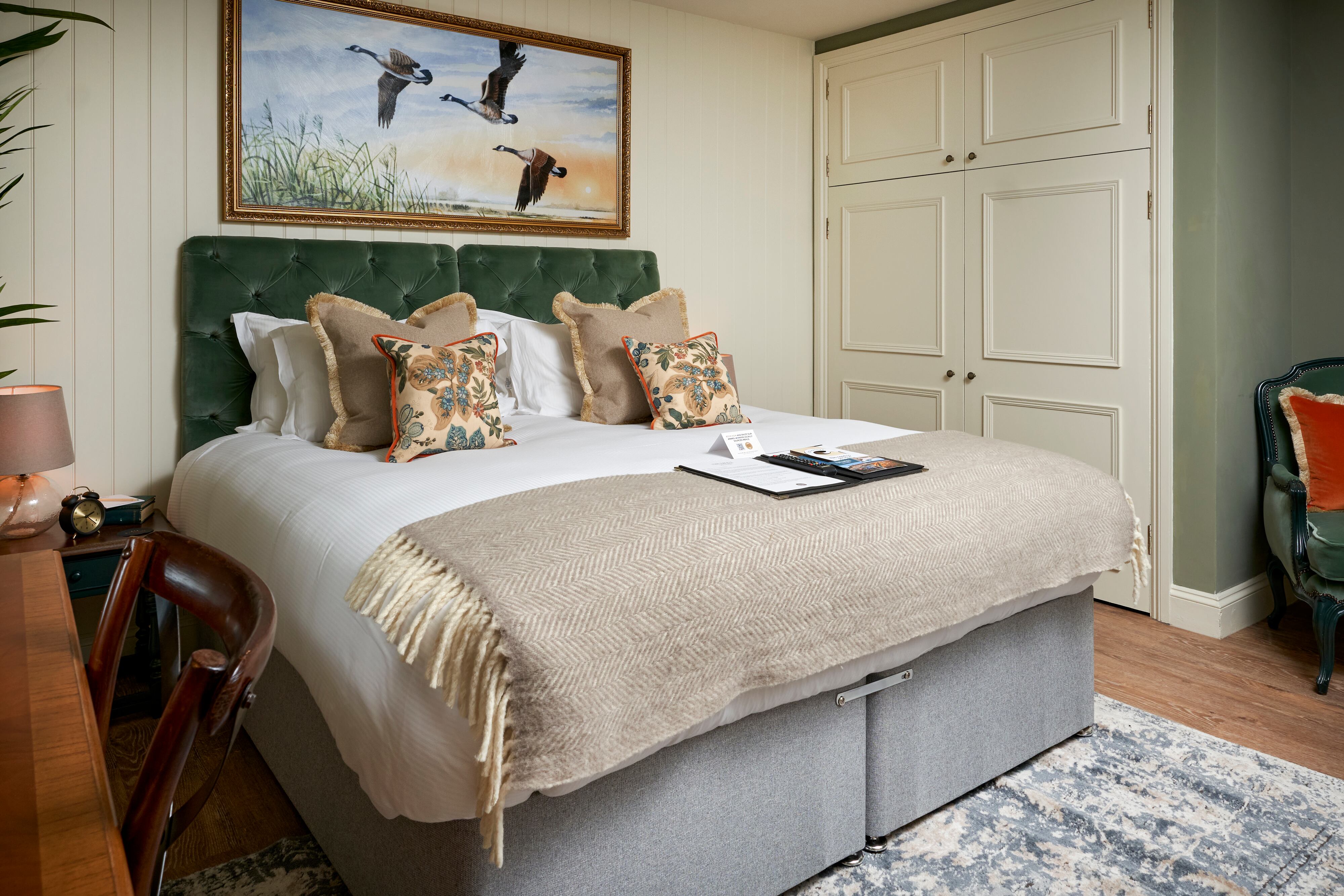 Bedroom at the Trout pub in Buckland Marsh, Oxfordshire, Butcombe Group