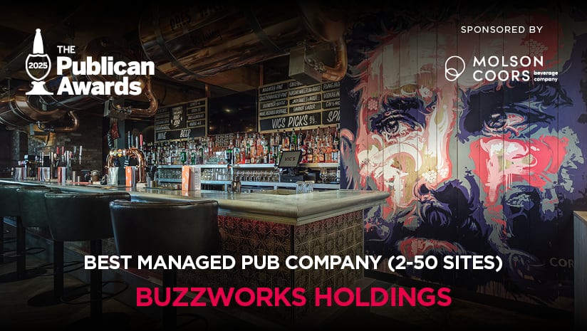 Publican Awards 2025 Best Managed Pub Company (2-50 sites) winner, sponsored by Molson Coors: Buzzworks