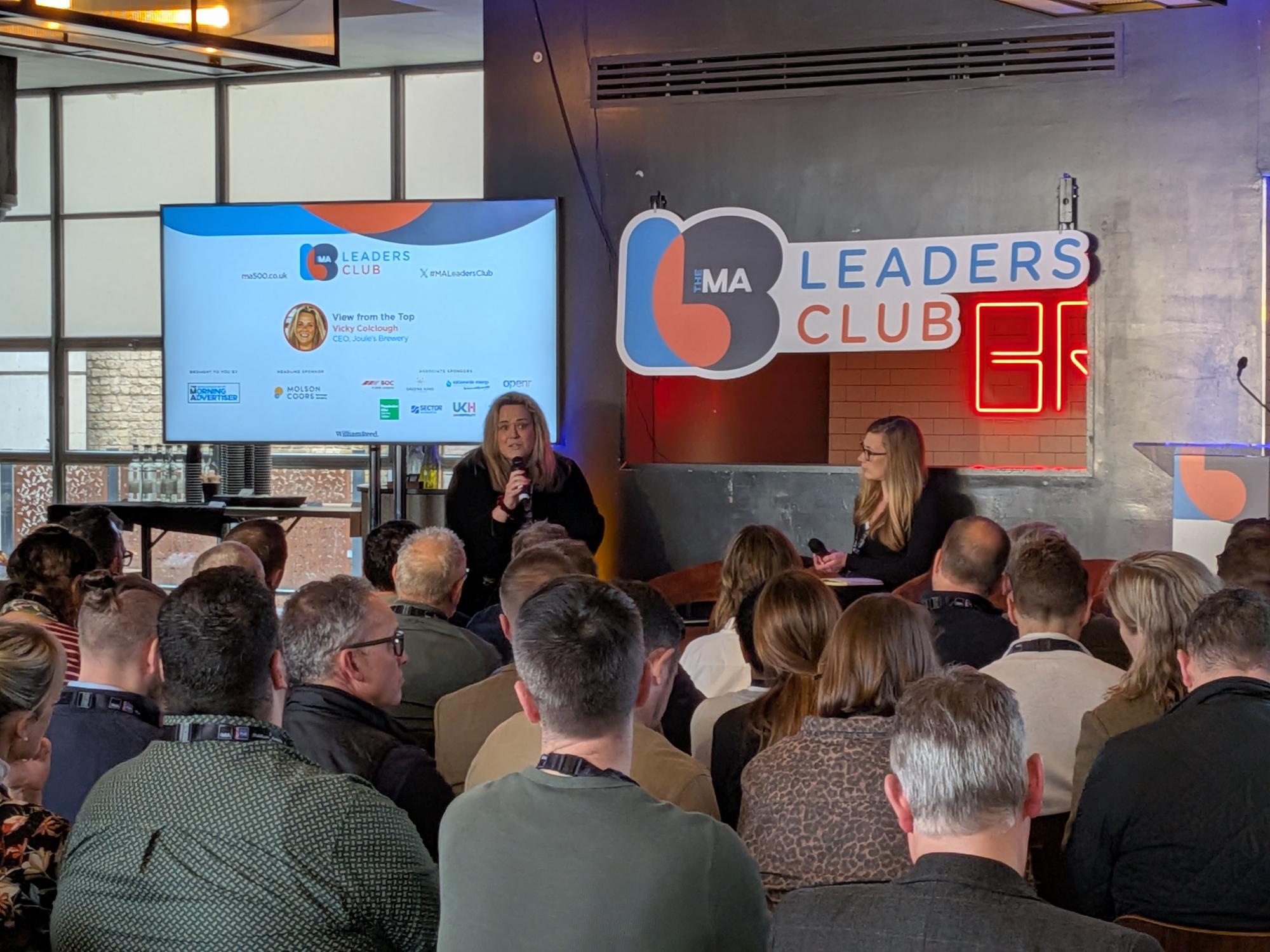 Vicky Colclough (left) with Nikkie Thatcher at MA Leaders Club at BRIX LDN in March 2026