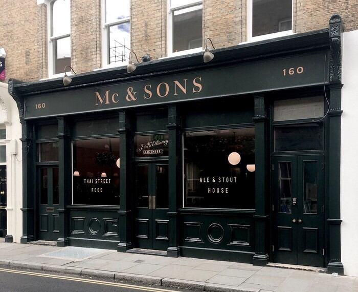 Mc & Sons in London - designed by Ryan Mc Elhinney