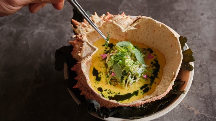 How to make: Adam Handling's crab cocktail with a yellow curry dressing