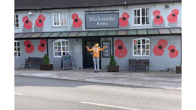 Pub’s poppy makeover as Remembrance Day tribute