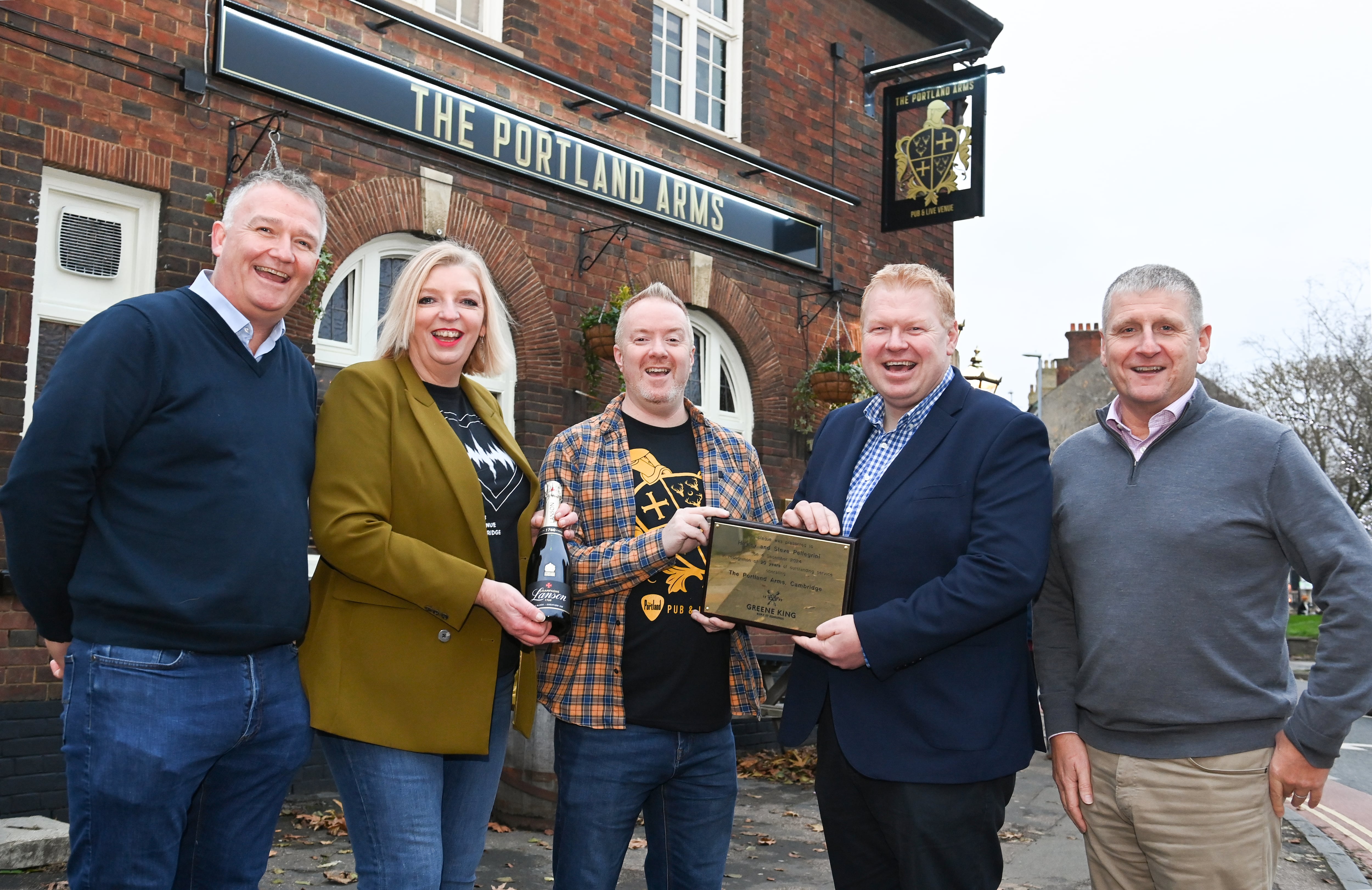 Celebration: Steve and Hayley Pellegrini mark 20 years at The Portland Arms in Cambridge