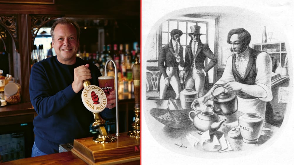 Jamie Allsopp and the teapot brewing kit from 1822