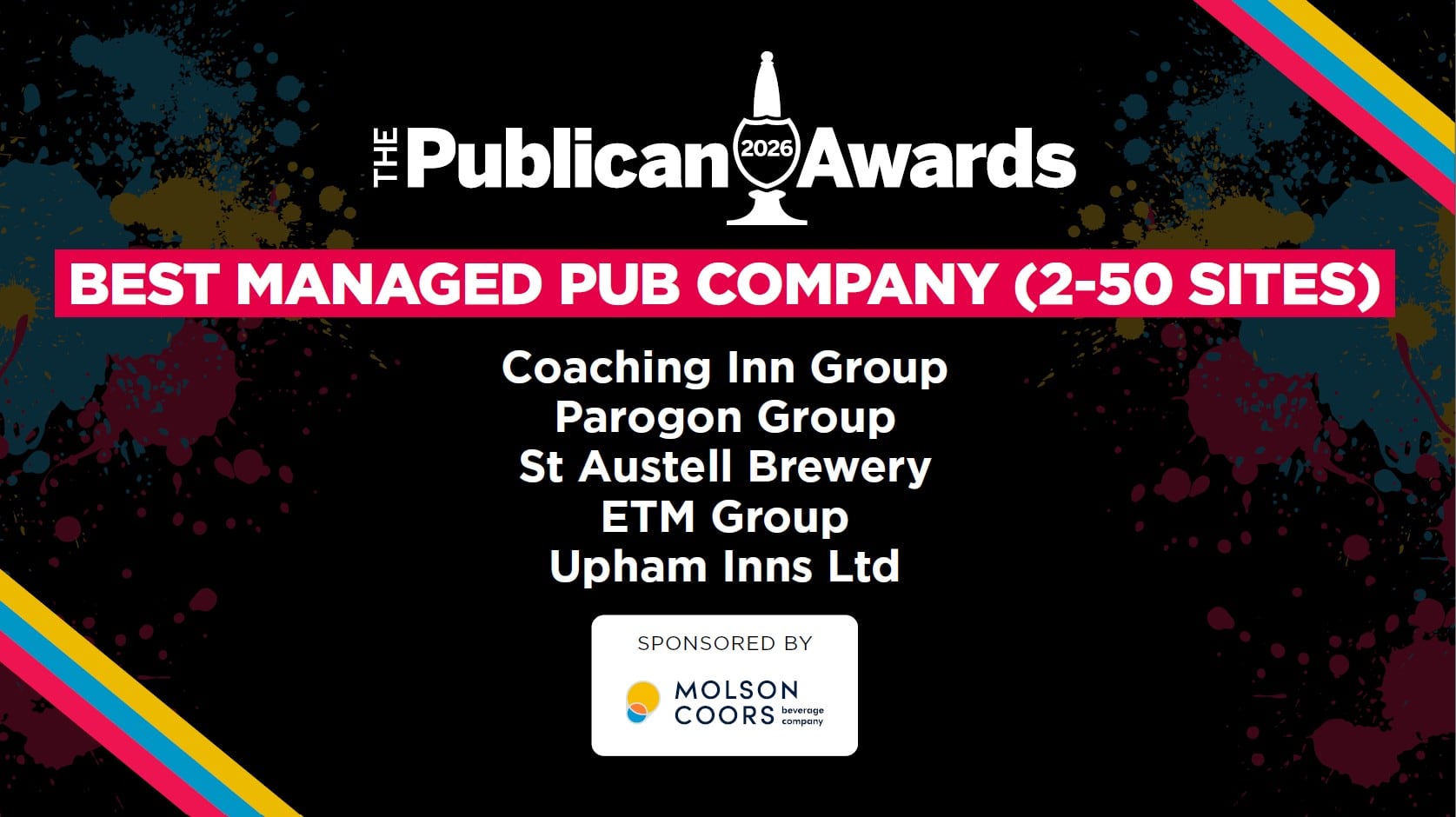 Publican Awards 2026 Best Managed Pub Company 2-50 sites finalists