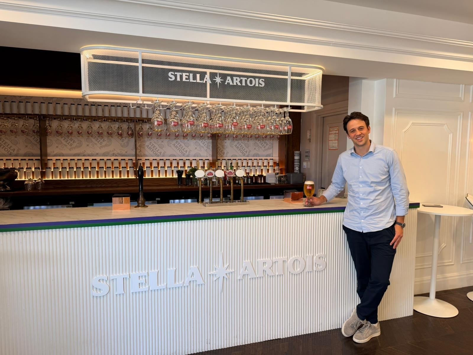 Budweiser Brewing Group UK&I on-trade director Giovanni Curi at the Dog & Fox, Wimbledon, during the tennis tournament in 2026