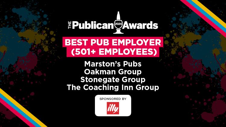 Find out about the Best Pub Employer (501+ employees) finalists, sponsored by illy Coffee 