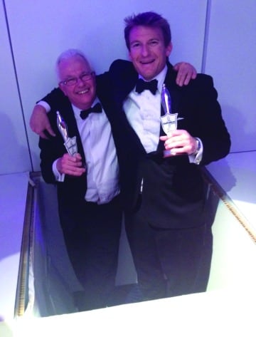 Mike-Clist-and-Tom-Davies-falling-through-the-stage-at-the-Publican-Awards-2014.jpg