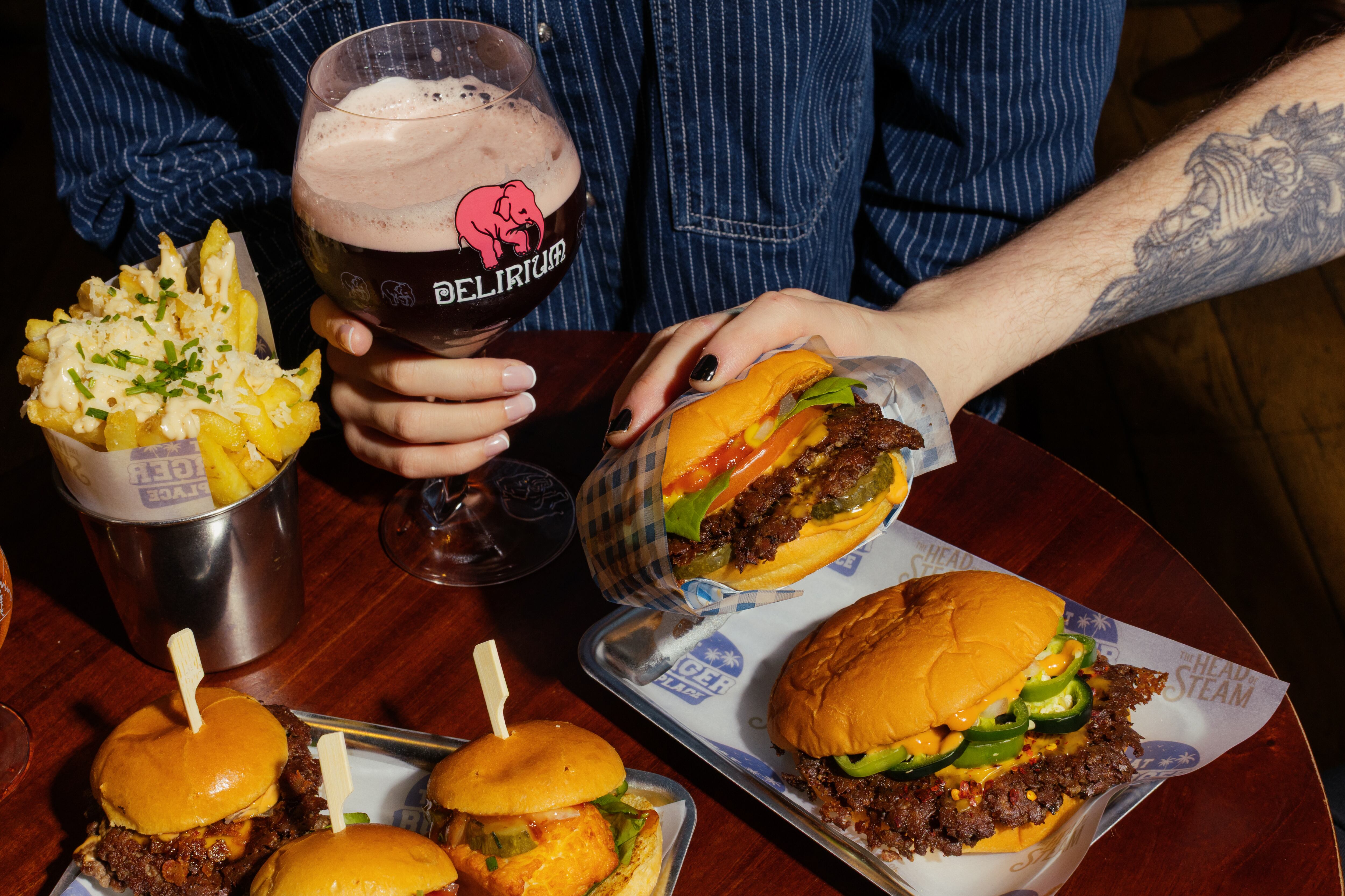 Camerons Brewery Head of Steam in Manchester with food from That Burger Place