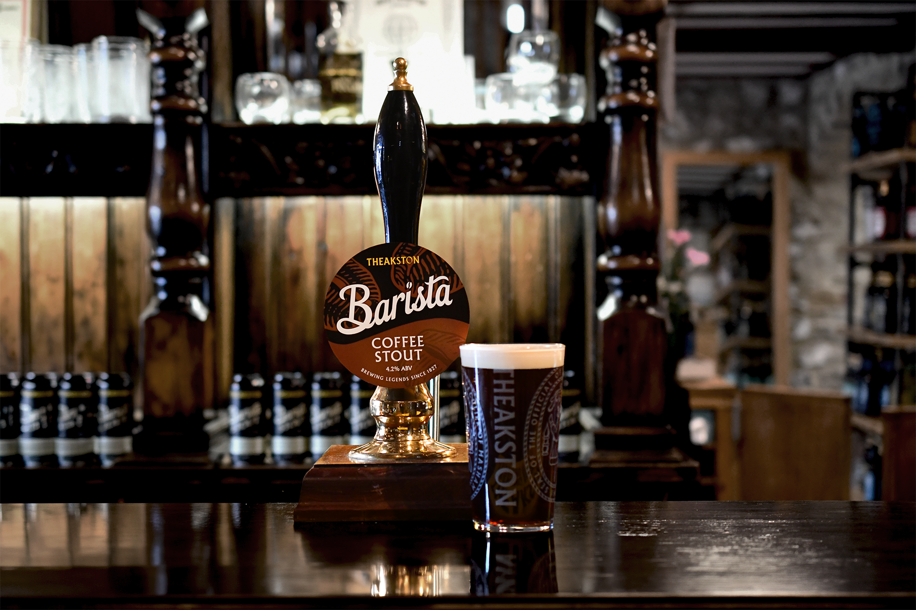 Theakston's Barista Stout on cask
