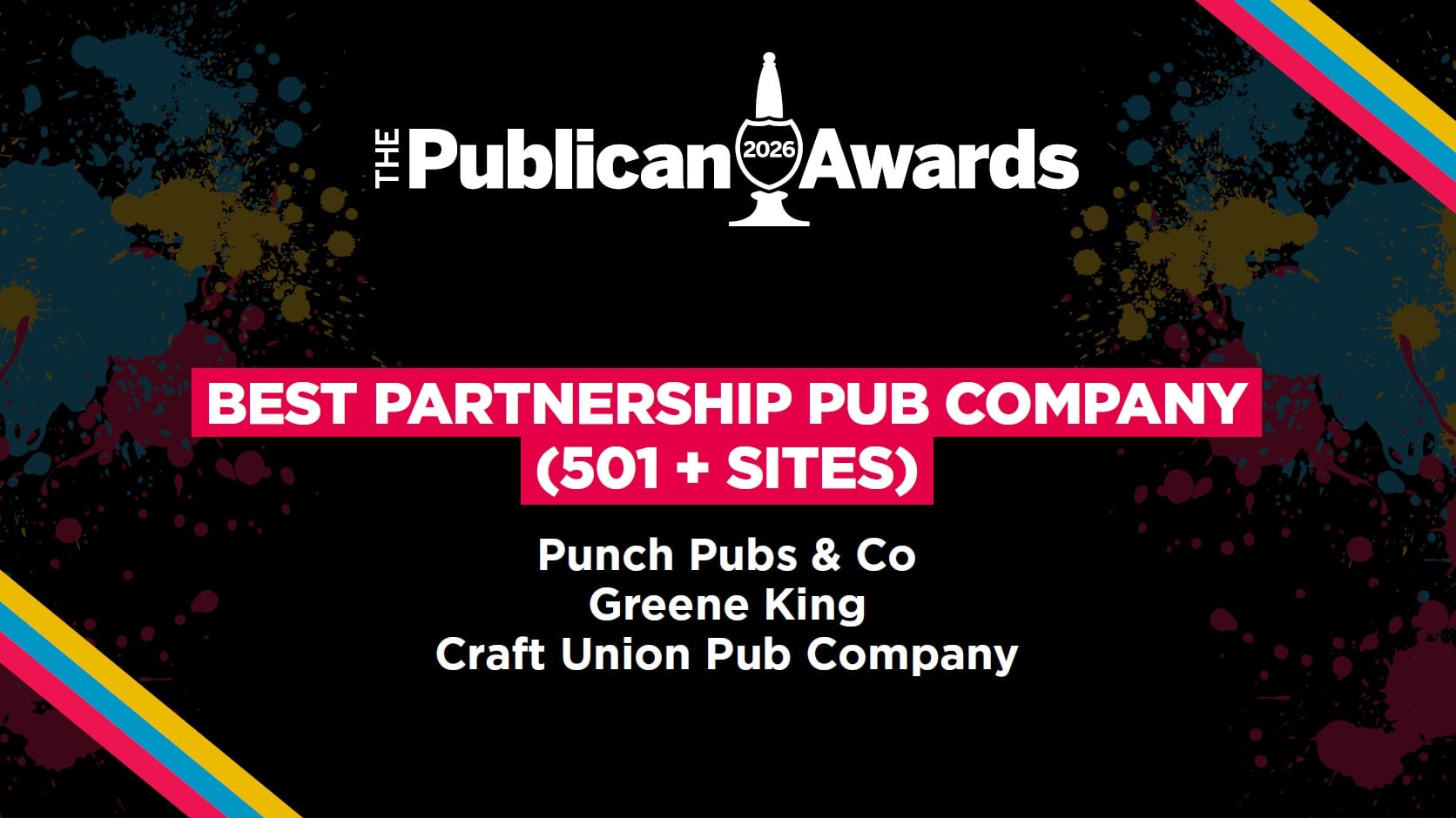 Publican Awards 2026 Best Partnership Pub Company (501+ sites) finalists