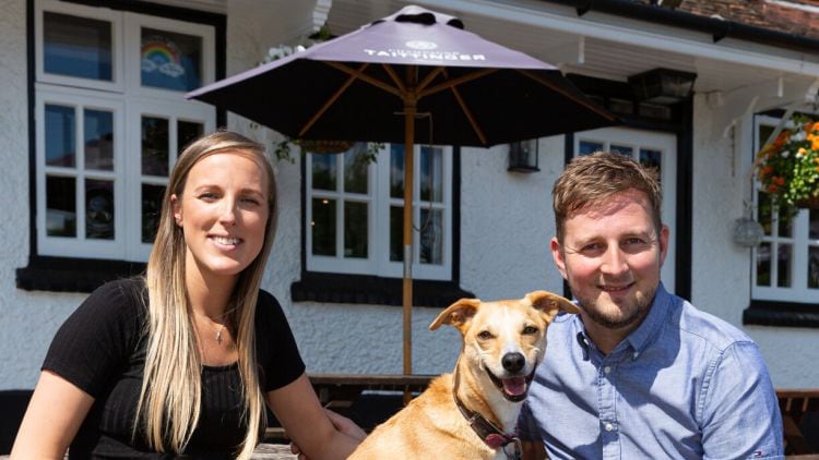 Couple take on Shep Neame pub on weekend first baby is born