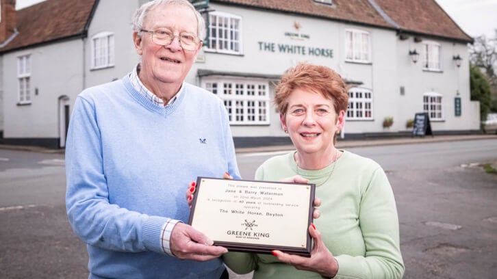 Village pub licensees mark 40th anniversary