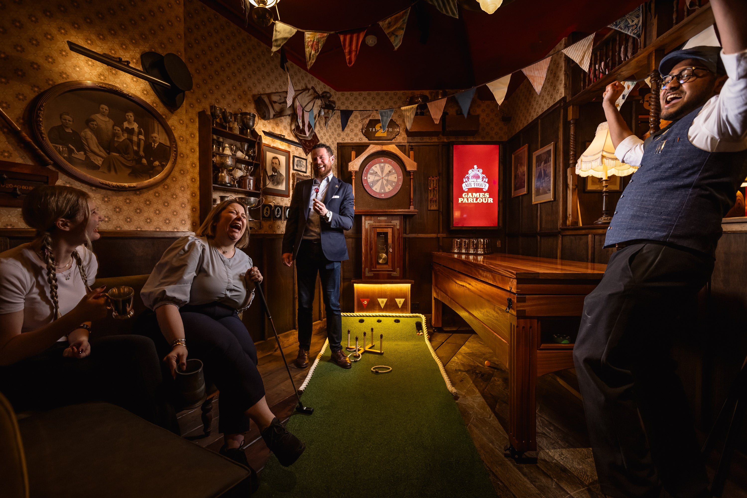 Inception Group's Mr Fogg's Games Parlour on the lower ground floor of its Mr Fogg's City Tavern near Liverpool Street, London