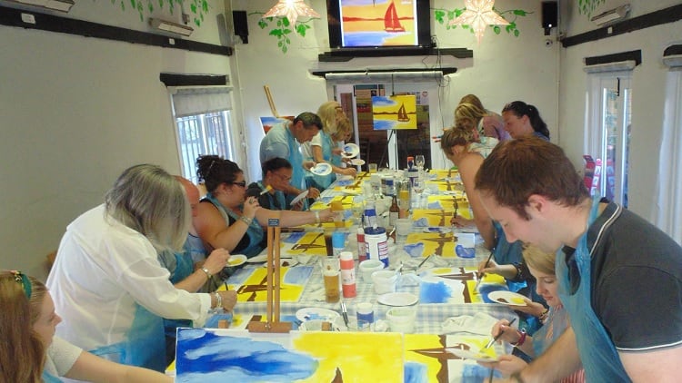 A ‘glass or two of wine’ breaks down artistic barriers