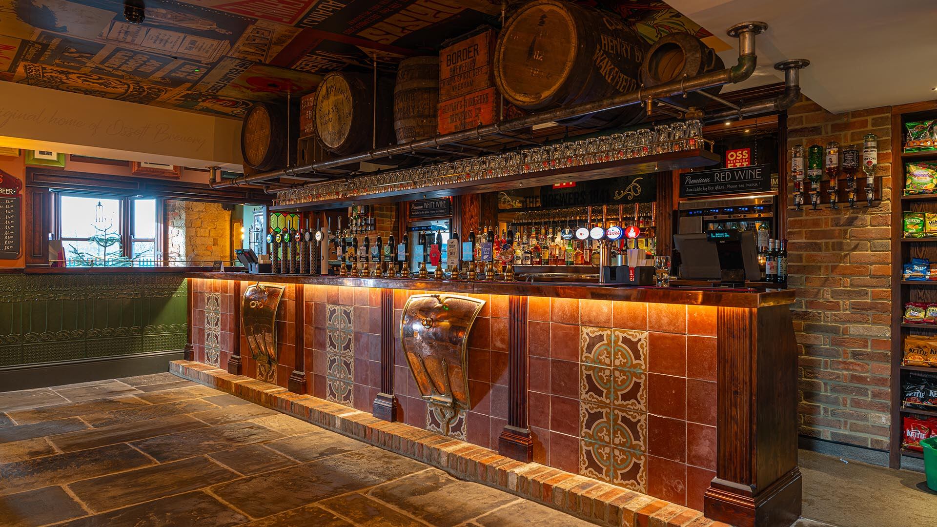 Ossett brewery's Brewers 1841 cask and keg bar
