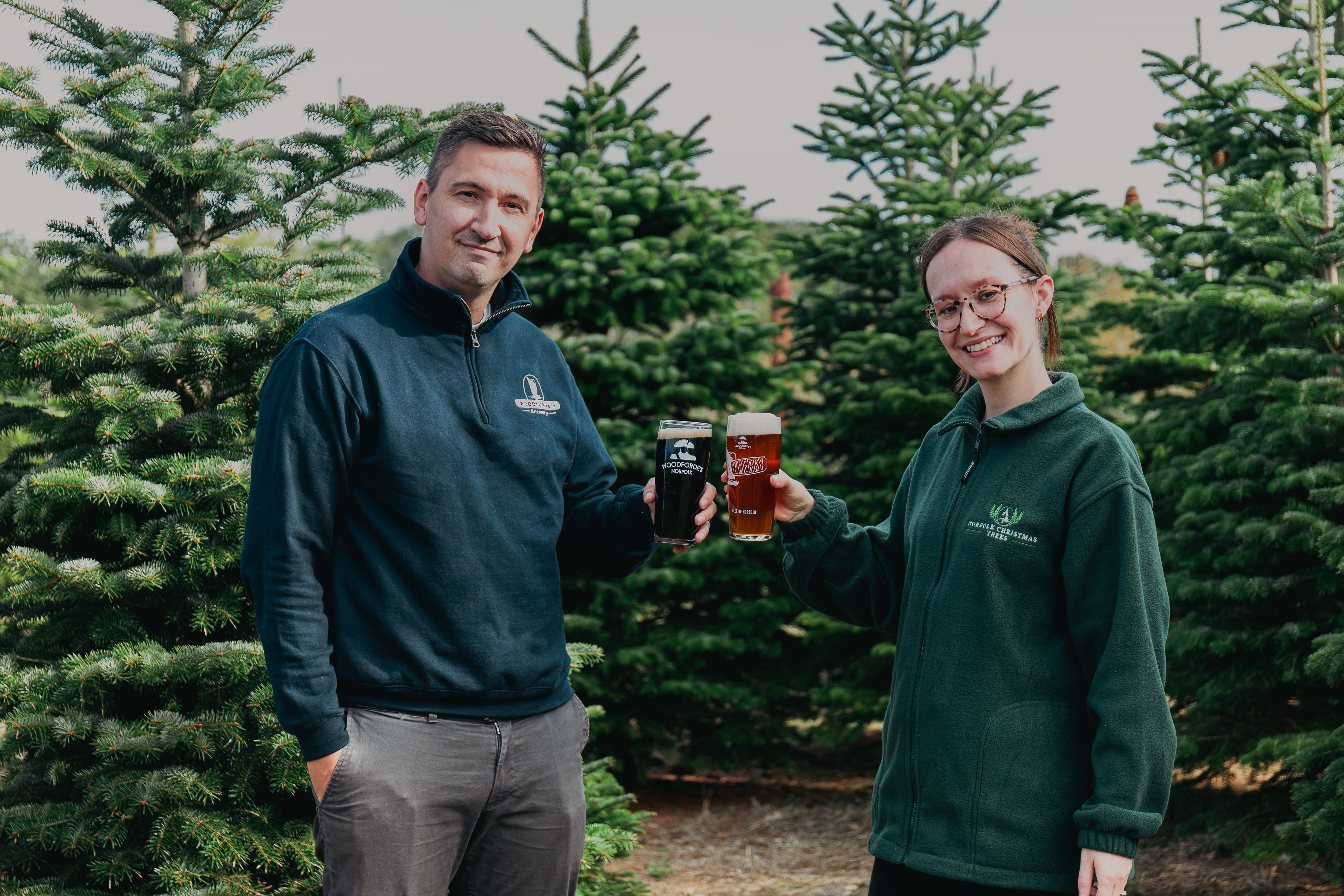 Fir real: Woodforde’s Chris Fuller and Great Melton Farms’ Alys Elvin