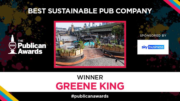 Publican Awards Best Sustainable Pub Company winner, sponsored by Sky Business: Greene King