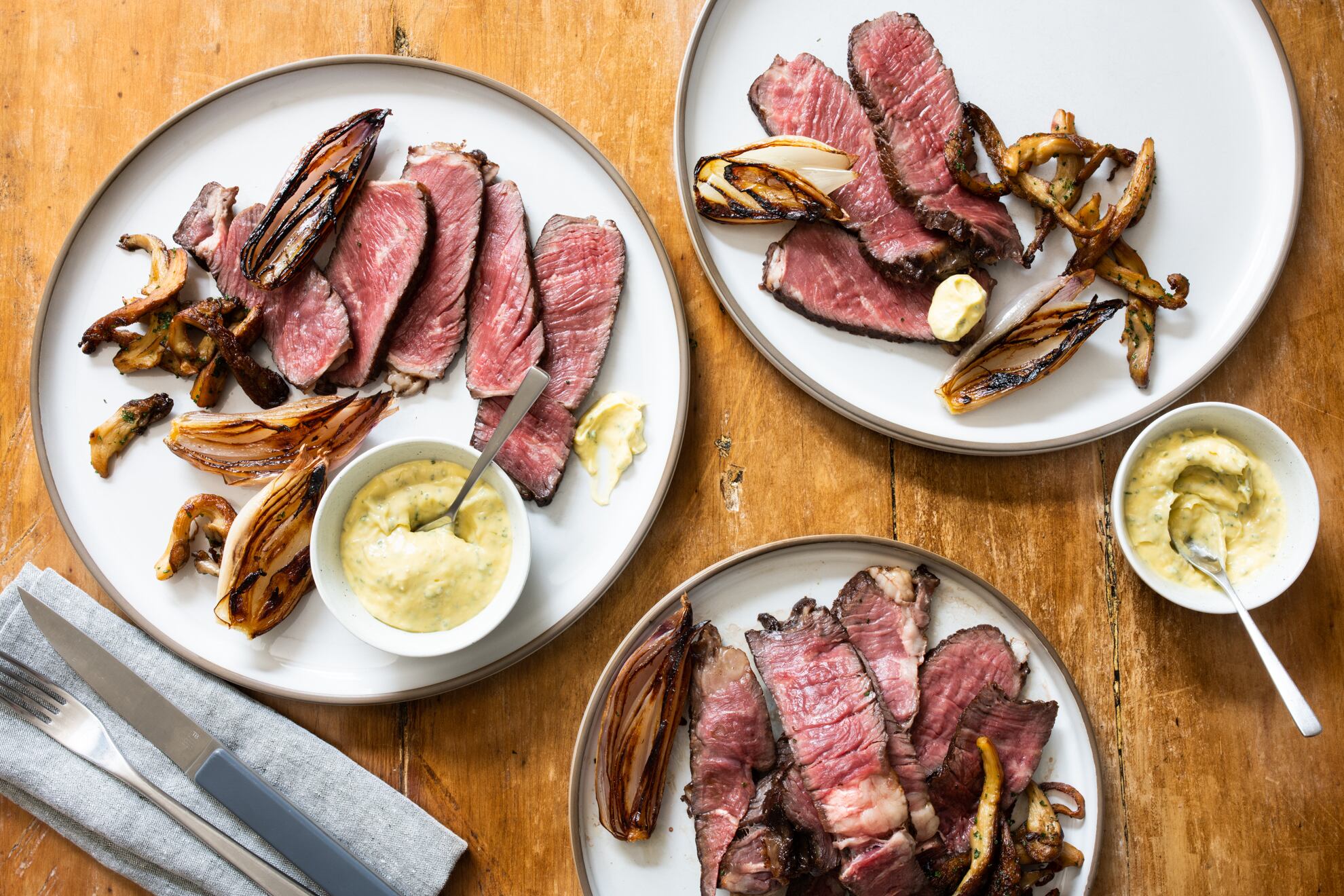 Sunday Service for 2 to share 24oz dry aged rib served pink with thymeroasted shallot, wild mushrooms and ramson bearnaise credit Jenny Jones Photography