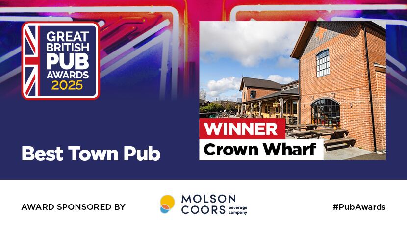 GBPA 2025: Find out about the winner of the Best Town Pub, sponsored by Molson Coors - the Crown Wharf