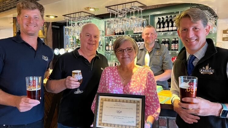 First couple to complete Arkell’s ale trail hailed