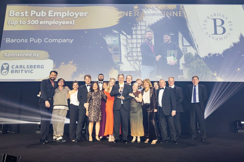 Barons Pub Company named Best Pub Employer (up to 500 employees) at 2026 Publican Awards