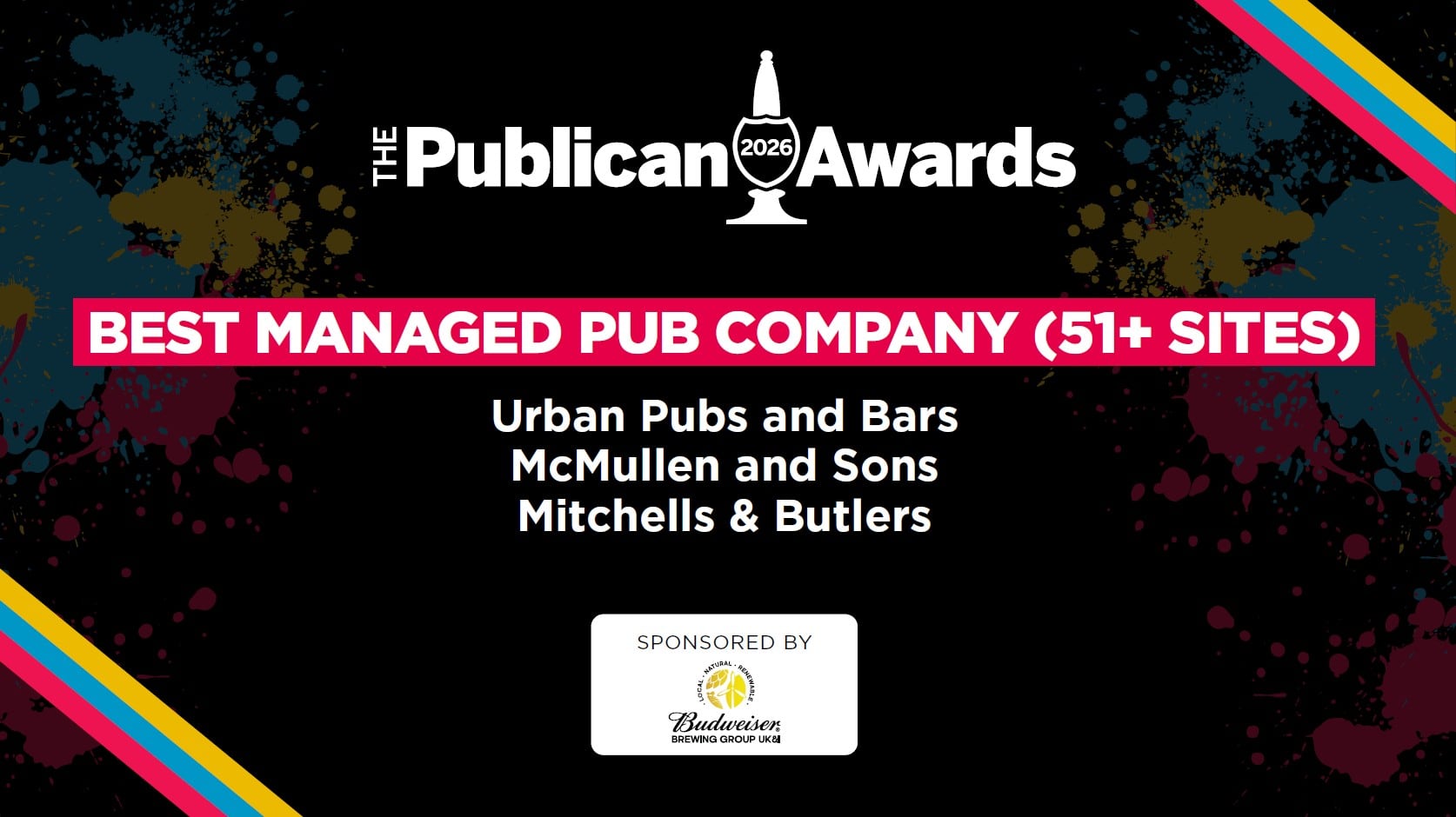 Publican Awards 2026: Meet the finalists for Best Managed Pub Company (51+ sites), sponsored by Budweiser Brewing Group