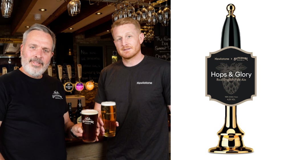 Butcombe Brewery brand manager Simon Dehaney (left) and Rob Watkins, head of managed on-trade at Hawkstone
