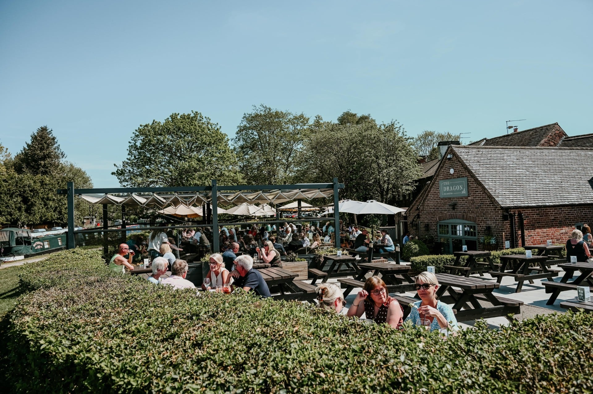 Garden at the Dragon Willington, south Derbyshire