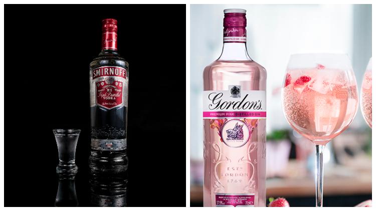 Smirnoff Red on-trade sales almost three-times higher than Gordon's Pink Gin 