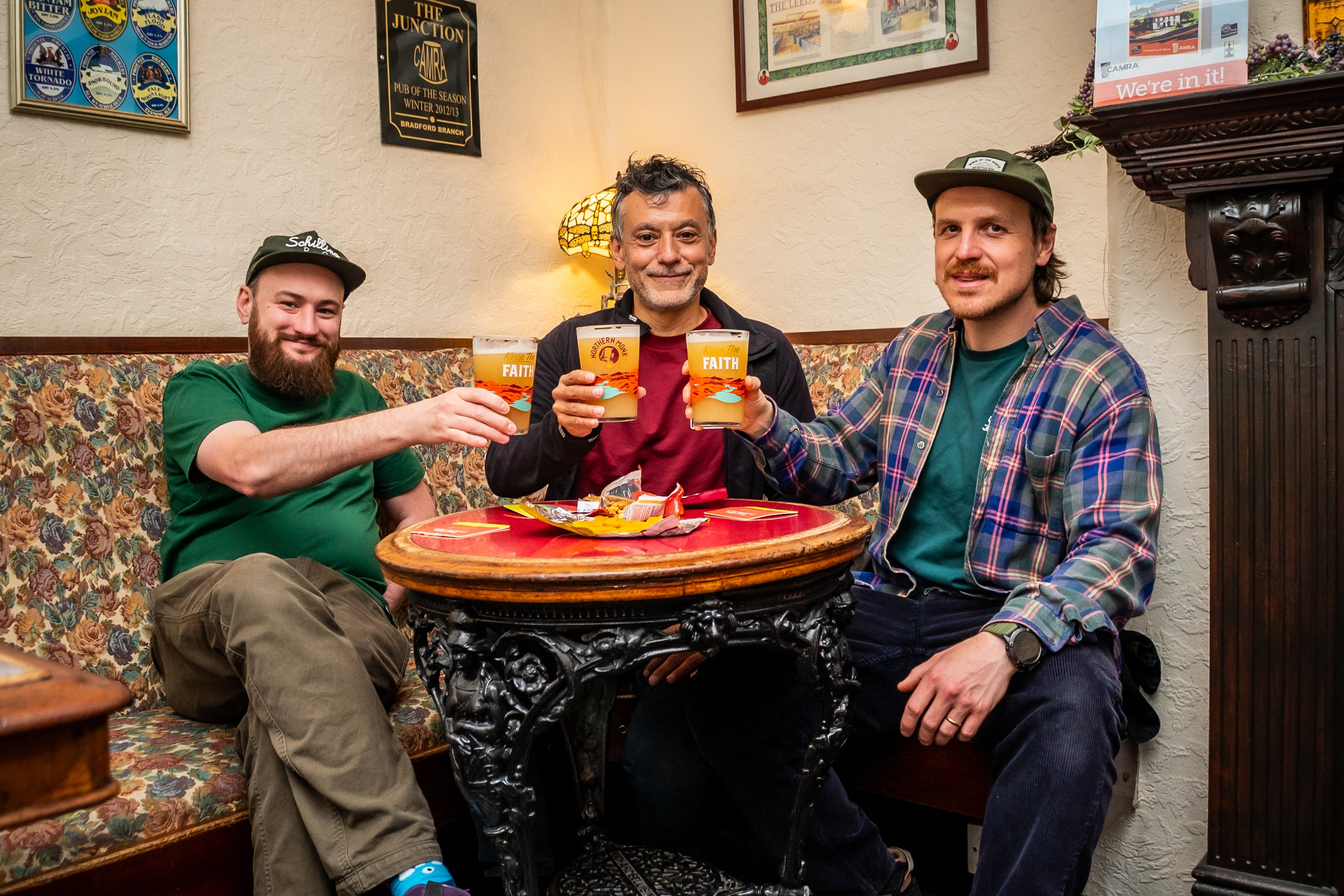 Ambitions plans: Northern Monk targets on-trade growth with Damm partnership (Pictured L-R: Brian Dickson, Northern Monk co-founder, Damian Ghua, CEO, Russell Bisset, co-founder)