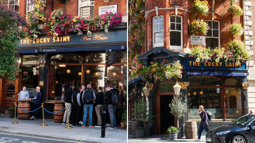 Lucky Saint pub in Piccadilly, central London