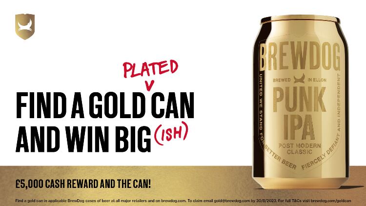 BrewDog launches gold-plated cans giveaway – again