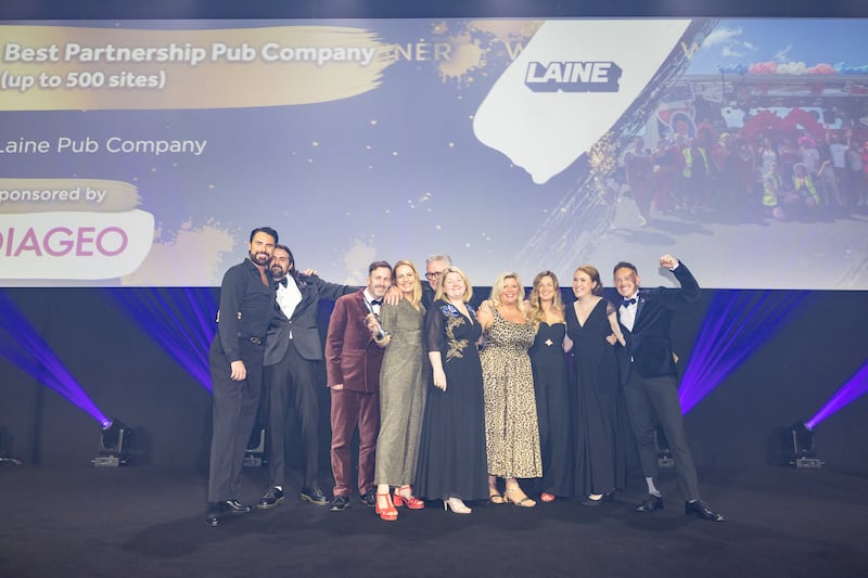 Laine Pub Company named Best Partnership Pub Company (up to 500 sites) at 2026 Publican Awards