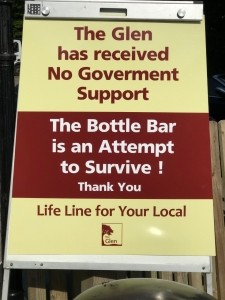 The Glen pub has tried to raise awareness of the its plight