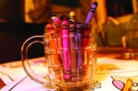 Crayopns in pint glass