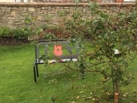 The Three Lions' remembrance bench