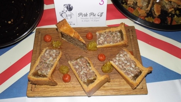 Jamie Thickett of Opera Tavern's Iberico pork pie with Old Spot pork belly, Iberico ham, herbs and spices and hot water crust