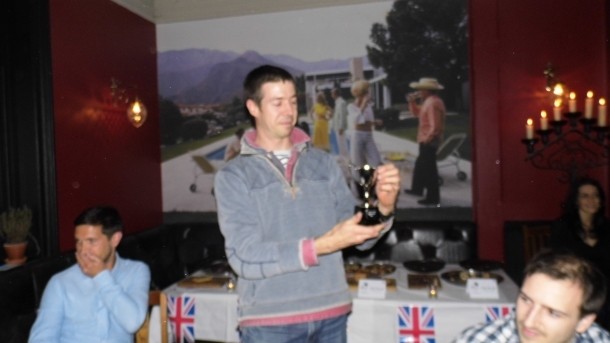 Matt Reuther of The Princess Victoria collects his trophy