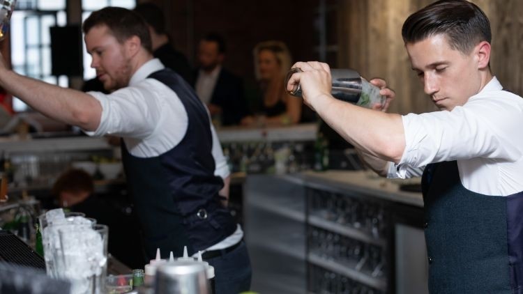 Bartenders showed their flair when serving the cocktails on offer