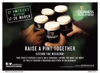 Are you ready for St Patrick’s Weekend? Enter your details for a chance to win a GUINNESS® POS kit