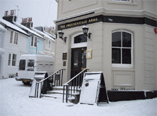 Pubs struggle on in snow
