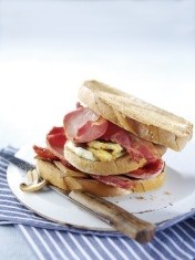 A breakfast brunch club sandwich is among menu ideas from BPEX