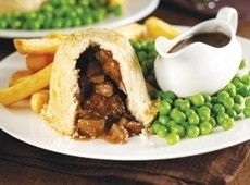Pub classic: steak and kidney pudding for £3.99