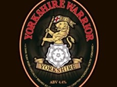 Yorkshire warrior: emblem at centre of row